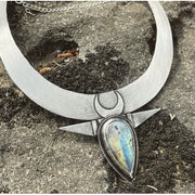 Labradorite rainbow choker