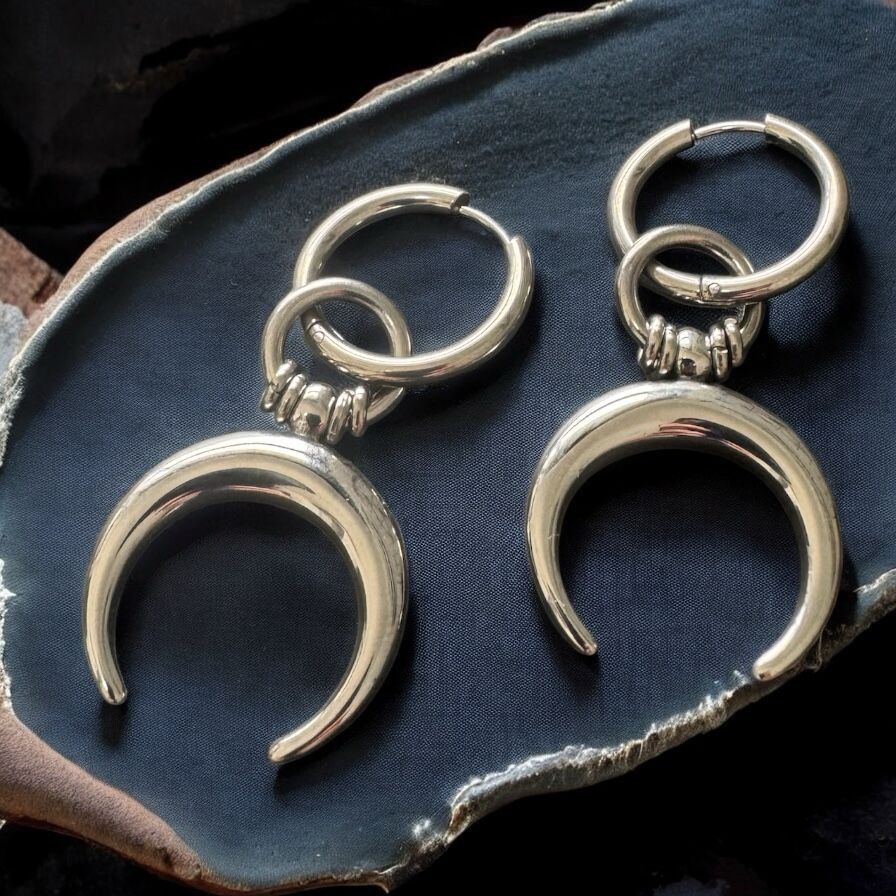 Big moon earrings