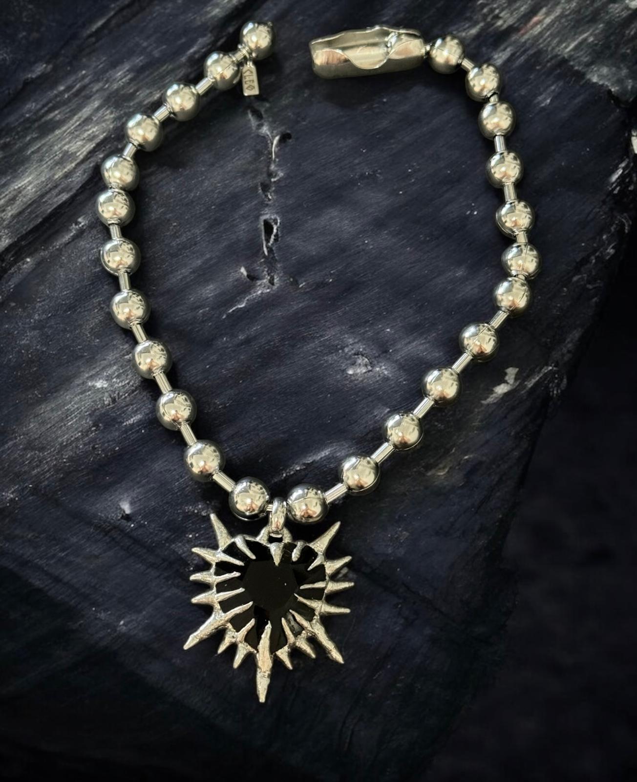 Black heart necklace