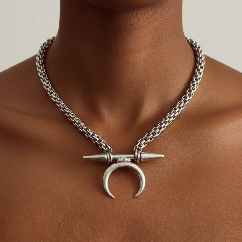 La Luna choker - snake chain