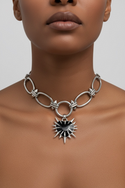 Black heart choker