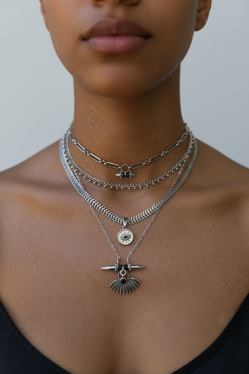 Egyptian caper necklace set