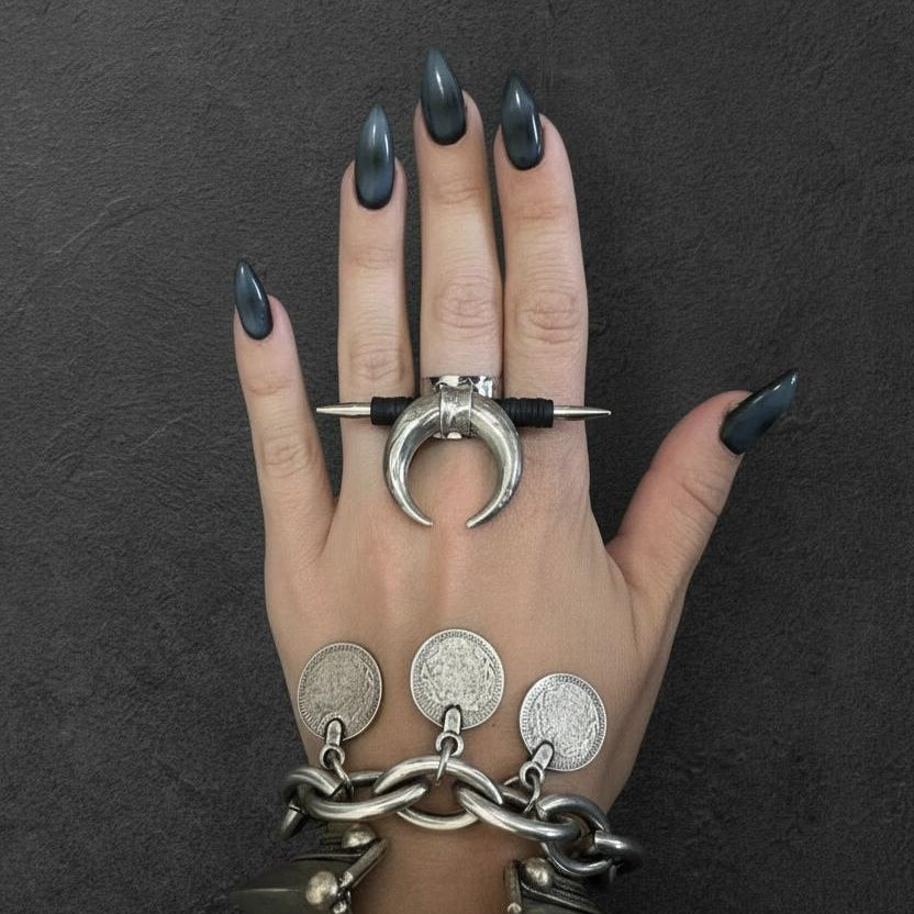 Dark moon ring